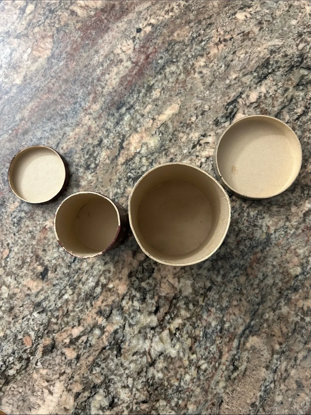 Decorative Herb & Flower Seed Canister Set - Rustic Red and Cream